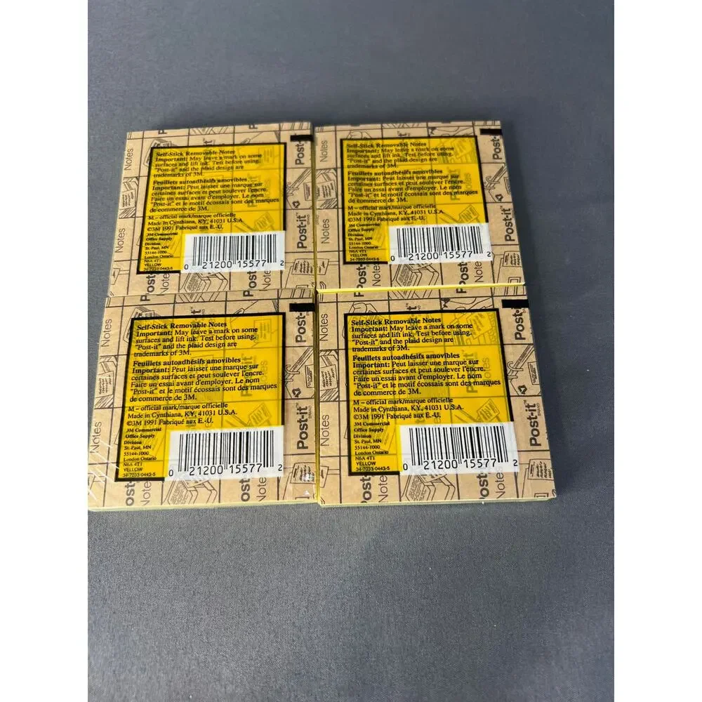 Vintage Post-Its 1991 Three Packs NIP Sealed NOS
